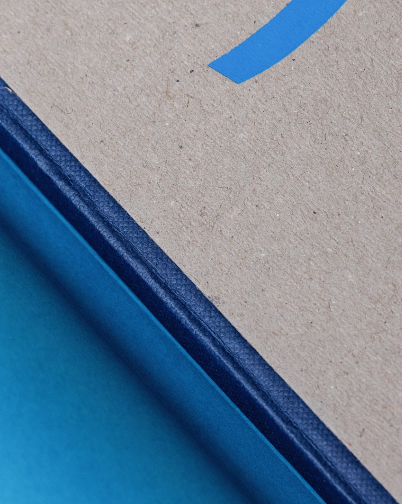 Close detail of Trinity in 50 cover material and binding